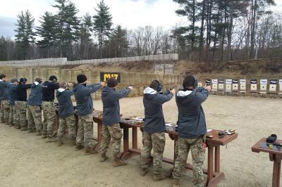 ֻ̳Combat Shooting Team takes aim at targets.