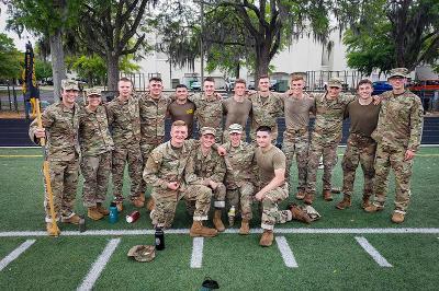 ֻ̳and Citadel Army ROTC cadets group photo