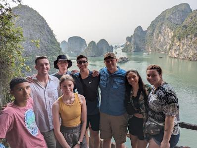 Eight 1st Class commissioning cadets at ֻ̳, along with their faculty leadership team toured the Socialist Republic of Vietnam during spring furlough as part of the Olmsted Foundation’s Undergraduate Program.